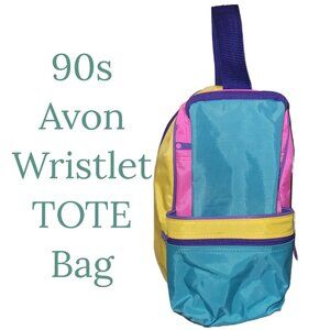 90s Avon Colour Blocked Wristlet Tote Bag